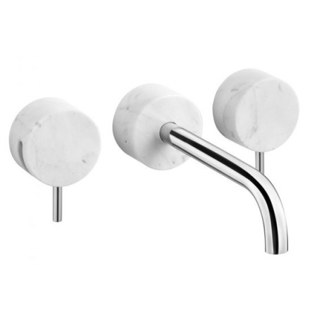 IB RUBINETTERIE MARMO WALL-MOUNTED BASIN MIXER WITH CLICK-CLACK WASTE CM 22