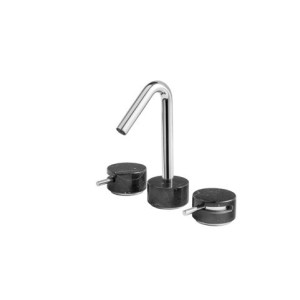 MARMO THREE-HOLE BASIN MIXER WITH LOW SPOUT BLACK IB RUBINETTERIE MARMO THREE-HOLE BASIN MIXER WITH LOW SPOUT BLACK