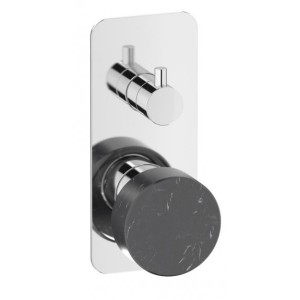 MARMO BUILT-IN SHOWER MIXER WITH 3-WAY DIVERTER BLACK IB RUBINETTERIE MARMO BLACK RECESSED SHOWER MIXER WITH 3-WAY DIVERTER