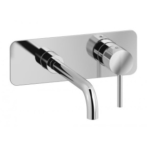 INDUSTRIA WALL-MOUNTED BASIN MIXER WITH CLICK-CLACK DRAIN IB RUBINETTERIE INDUSTRIA WALL-MOUNTED BASIN MIXER WITH CLICK-CLACK DRAIN