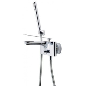 IB RUBINETTERIE K2 WALL-MOUNTED BATHTUB MIXER WITH SHOWER KIT