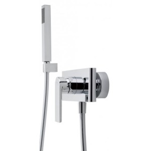 IB RUBINETTERIE K3 WALL-MOUNTED EXTERNAL SHOWER MIXER WITH 2 OUTLETS AND SHOWER KIT