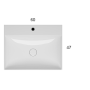 GLOBO T-EDGE LAVABO 60X47 SOSPESO