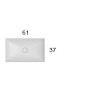 GLOBO T-EDGE SINK 61X37 WALL-MOUNTED/COUNTERTOP