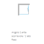 ARBLU MERCURIO ANGOLO 1 ANTA SCORREVOLE + 1 FISSO