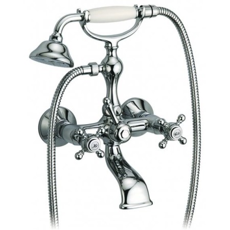 IB RUBINETTERIE HERMES WALL-MOUNTED BATHTUB MIXER COMPLETE WITH SHOWER KIT