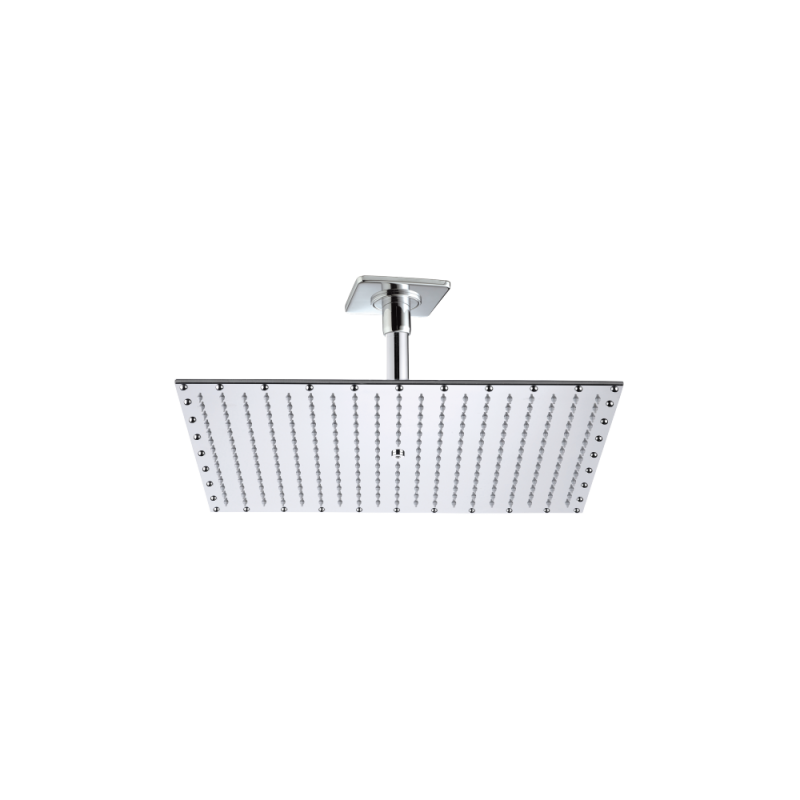 BOSSINI PARIS - CUBE H 29 SOFFIONE A SOFFITTO 400x400 mm CON BRACCIO DA 150 mm