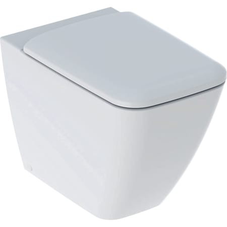 GEBERIT ICON SQUARE FLOOR-MOUNTED RIMFREE TOILET WITH SLIM SOFT CLOSE SEAT