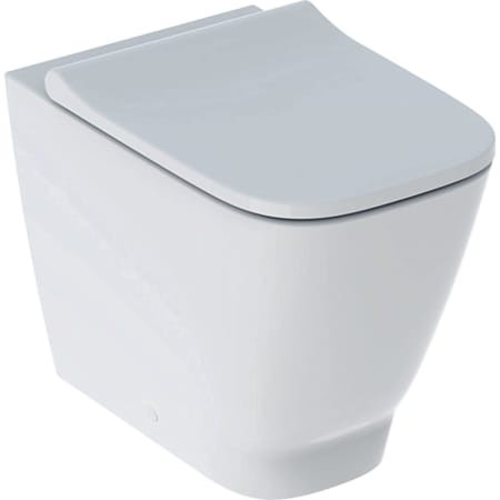 GEBERIT SMYLE SQUARE FLOOR-MOUNTED RIMFREE TOILET WITH SLIM SOFT CLOSE SEAT