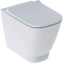 GEBERIT SMYLE SQUARE FLOOR-MOUNTED RIMFREE TOILET WITH SLIM SOFT CLOSE SEAT