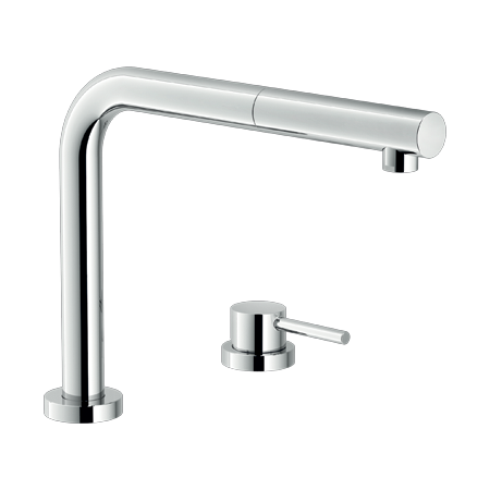NOBILI ACQUERELLI SINK MIXER WITH RETRACTABLE SPOUT AND PULL-OUT SPRAY