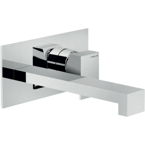 NOBILI MIA WALL-MOUNTED BASIN MIXER WITH LONG SPOUT WITHOUT DRAIN