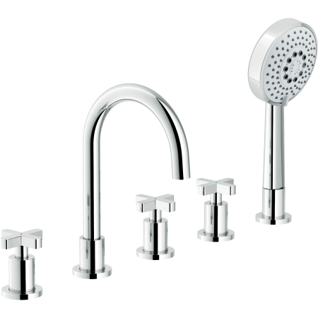 NOBILI LIRA BATHTUB EDGE MIXER 5-HOLE BATTERY