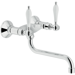 NOBILI ANTICA WALL-MOUNTED DOUBLE-HANDLE KITCHEN MIXER