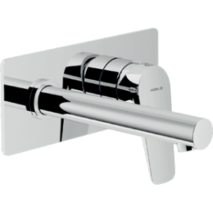 NOBILI SKY WALL-MOUNTED BASIN MIXER WITH PLATE WITHOUT DRAIN
