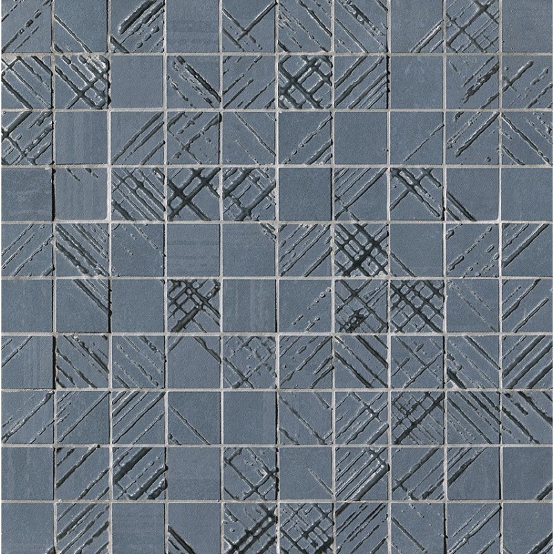 FAP CERAMICHE BLOOM METAL BLUE SILVER MOSAICO 30,5X30,5