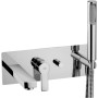 RED WALL-MOUNTED BUILT-IN BATHTUB MIXER
