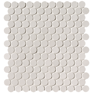 FAP CERAMICHE MILANO&FLOOR BIANCO ROUND MOSAICO MATT 29,5X32,5