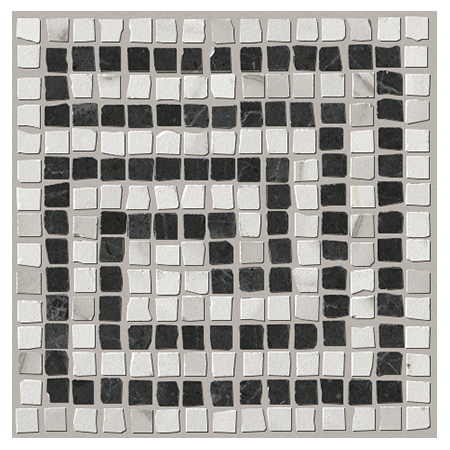 FAP CERAMICHE ROMA ANG. GRECA STATUARIO GRAFITE MOSAICO MATT 20X20