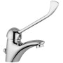 NETTUNO 2 BASIN MIXER WITH CLINICAL LEVER WITH AUTOMATIC DRAIN