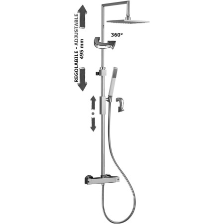 PAFFONI COLONNA DOCCIA SYNCRO TOP C/MISCELATORE TERMOSTATICO