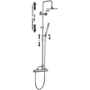 PAFFONI SHOWER COLUMN MASTER PLUS WITH MECHANICAL MIXER