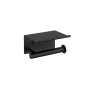 COSMIC ARCHITECT S+ TOILET PAPER HOLDER WITH COVER SOFT BLACK