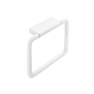 COSMIC BLACK & WHITE TOWEL RING SATIN WHITE