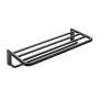 COSMIC BLACK & WHITE SATIN BLACK TOWEL SHELF