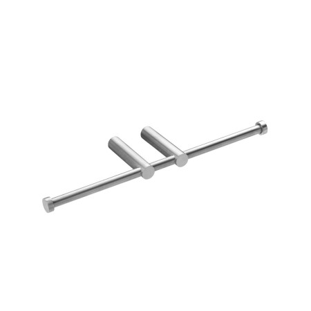 COSMIC LOGIC DOUBLE TOILET PAPER HOLDER WITHOUT COVER IN SATIN STAINLESS STEEL