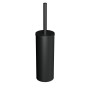 COSMIC LOGIC BLACK SATIN FLOOR TOILET BRUSH HOLDER