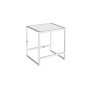 COSMIC THE GRID SGABELLO CROMO/BIANCO SATINATO