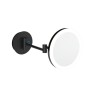 COSMIC ESSENTIALS WALL MAGNIFYING MIRROR WITH ADJUSTABLE LED LIGHT SATIN BLACK