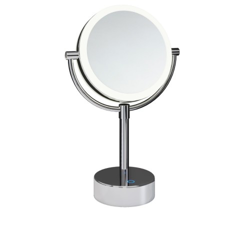 COSMIC ESSENTIALS FREESTANDING MAGNIFYING MIRROR WITH ADJUSTABLE LED LIGHT CHROME