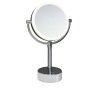COSMIC ESSENTIALS FREESTANDING MAGNIFYING MIRROR WITH ADJUSTABLE LED LIGHT CHROME