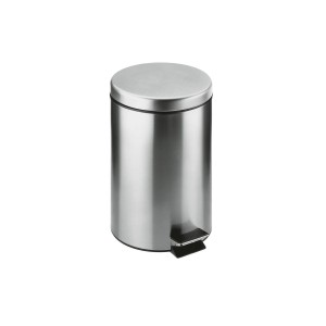 COSMIC ESSENTIALS POLISHED STAINLESS STEEL WASTE BIN 12 liters