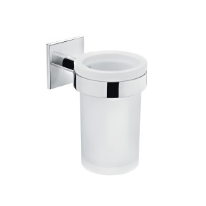 COSMIC DUO SQUARE TOOTHBRUSH HOLDER CHROME-FROSTED GLASS