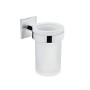 COSMIC DUO SQUARE TOOTHBRUSH HOLDER CHROME-FROSTED GLASS