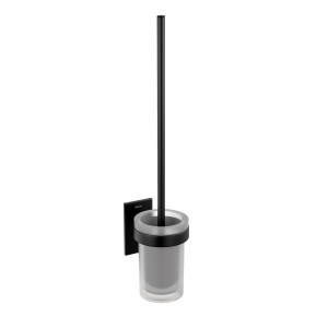 COSMIC STICK SATIN BLACK TOILET BRUSH HOLDER