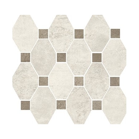 MARINER BOSTON MOSAICO OTTAGONA WHITE SU RETE 30X34