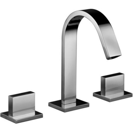 PAFFONI LEVEL-LEP 3-HOLE BASIN FAUCET WITH CLICK-CLACK DRAIN