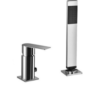 PAFFONI TANGO BATHTUB EDGE MIXER WITH WATERFALL SPOUT