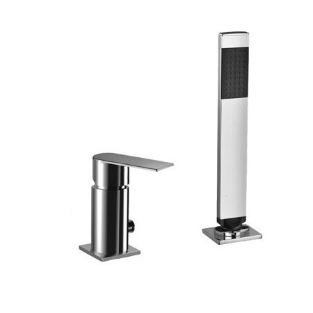 PAFFONI TANGO BATHTUB EDGE MIXER WITH WATERFALL SPOUT