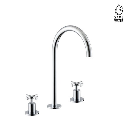NEWFORM BLINK 3-HOLE BASIN MIXER GROUP WITHOUT DRAIN HIGH SPOUT
