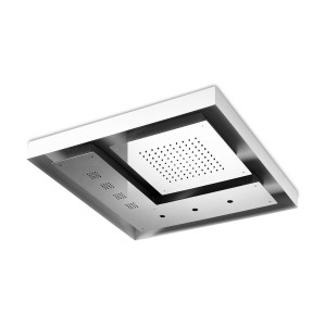 AQUAELITE MODULA SOFFIONE A INCASSO A CONTROSOFFITTO 62X62CM C/3COLONNE D'ACQUA