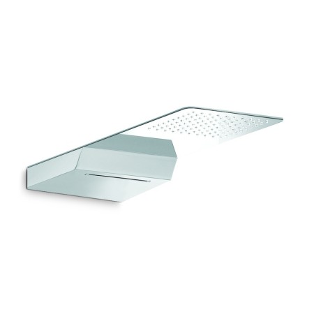 NEWFORM NEWFORM SOFFIONE SHOWER QUADRO WALL-MOUNTED IN STEEL WITH RAINFALL AND WATERFALL JET