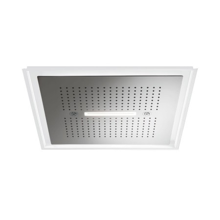 NEWFORM  NEWFORM SOFFIONE QUADRO AD INCASSO 500X500 MM MULTIFUNZIONE C/IMMUMINAZIONE MULTICOLORE AUTOMATICO
