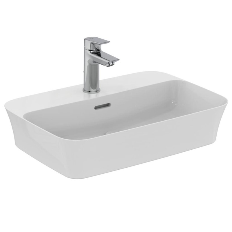 IDEAL STANDARD IPALYSS LAVABO ULTRASOTTILE RETTANGOLARE 550X380 MM DA APPOGGIO C/FORO TROPPOPIENO