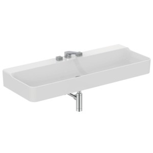 IDEAL STANDARD CONCA RECTANGULAR BASIN 1200X450 MM WITHOUT OVERFLOW AND 3 HOLES