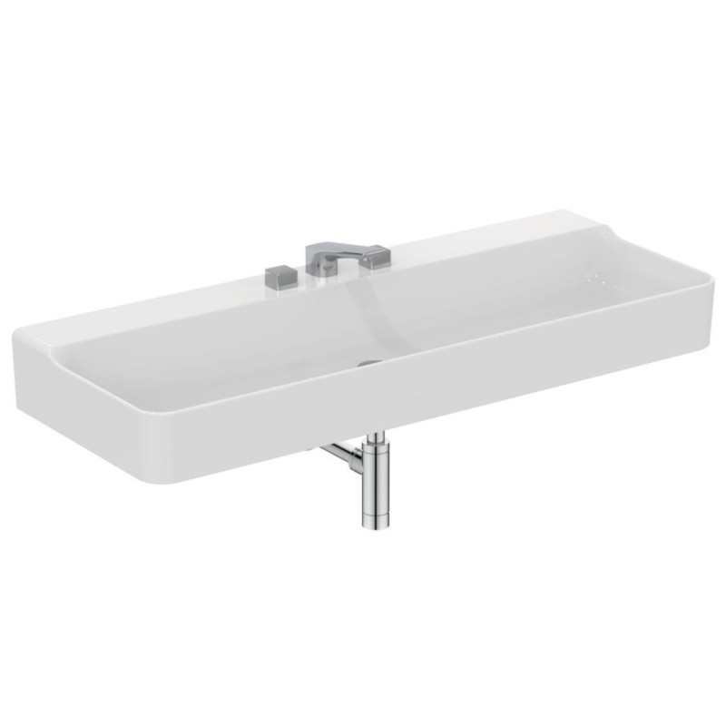 IDEAL STANDARD CONCA LAVABO RETTANGOLARE 1200X450 MM S/TROPPOPIENO E 3 FORI